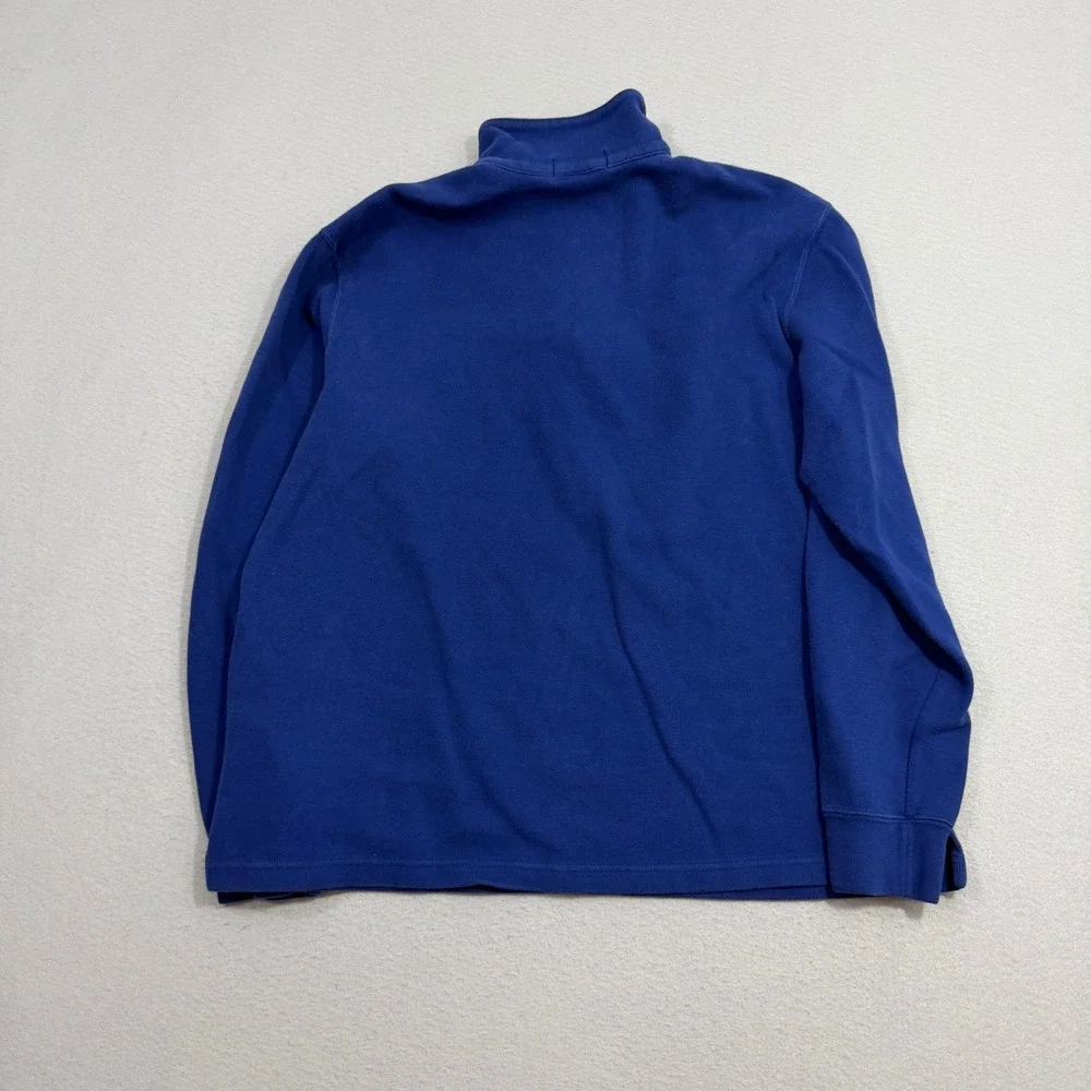 Vintage Polo Ralph Lauren Quarter Zip Mens Extra Large Blue Preppy 90s Pony Logo